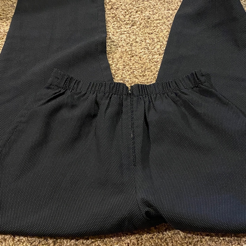 Women’s Size 10 Perception Brand Black polka dot Half Elastic Waist Dress Slacks